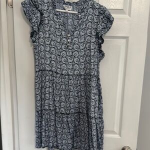 Omika blue Patterned Dress- large